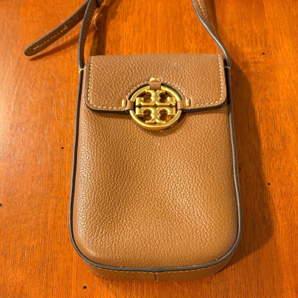 Tory Burch Tan Crossbody Bag with Gold Accent